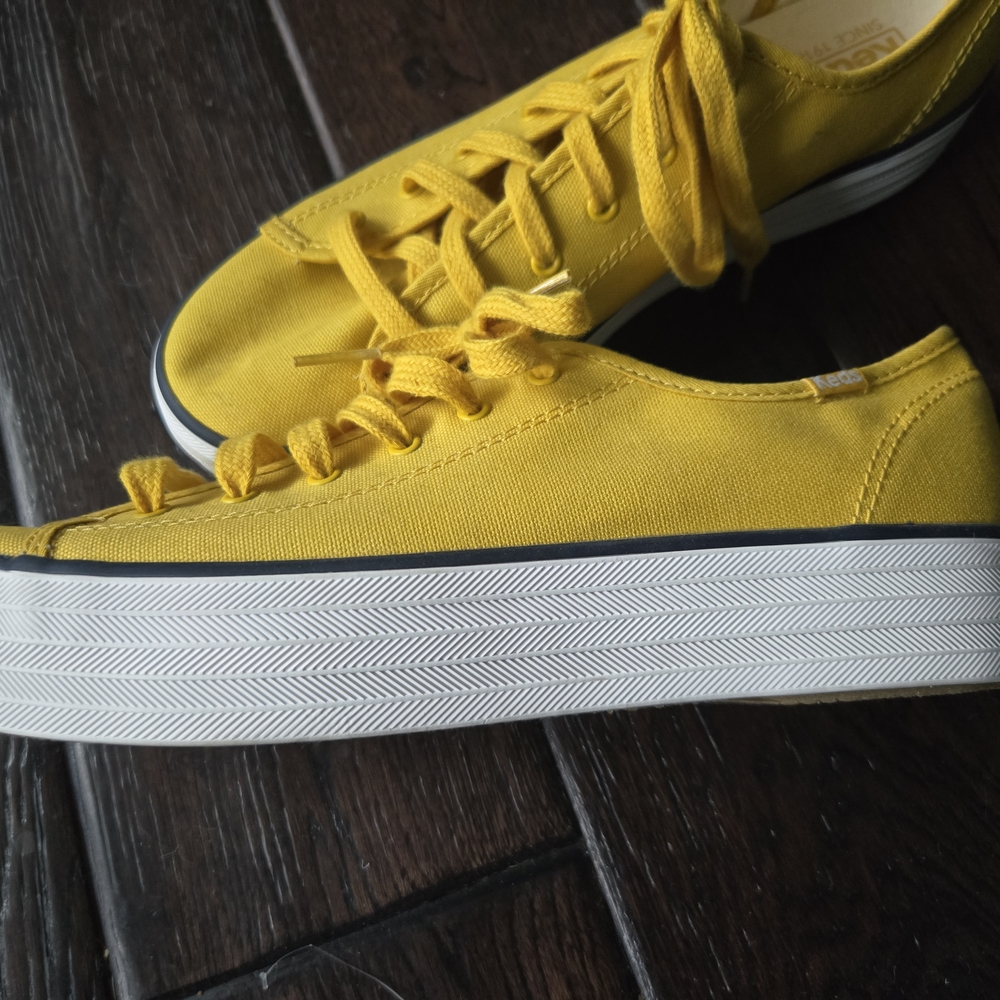 Keds Yellow Canvas Sneakers Classic Low-Top Design